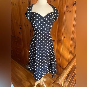 Collectif polka dot swing dress